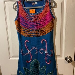 NWT Handmade Cotton Sleeveless Nepalese Dress